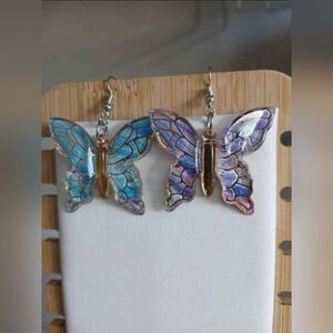 2/$14 Butterfly Earrings Jewelry Womens Teen Girls Accessories